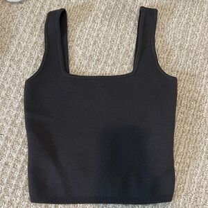 Abercrombie & Fitch Black Square Neck Tank Top